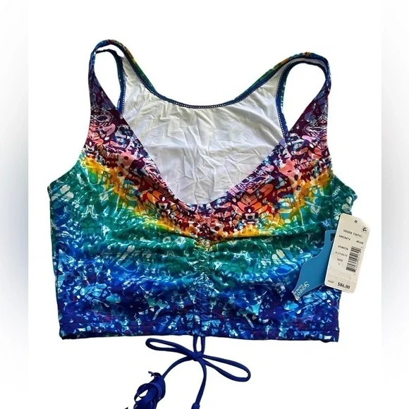 SkinnyDippers Alice Shirr Thing Triangle Top - Picture 2 of 3